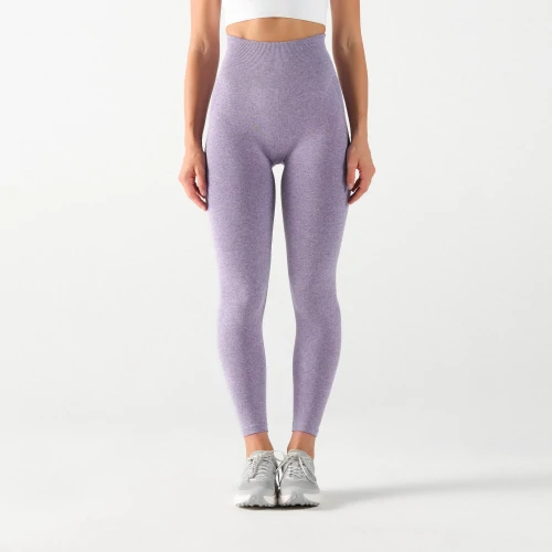Peach Perfect High Waist Leggings - Light Purple Melange - Clothing