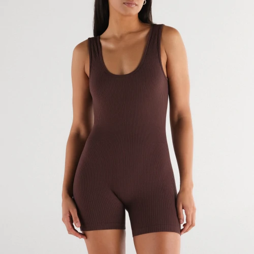 V6 Short Jumpsuit Dark Brown Clothing Ranges Prozis