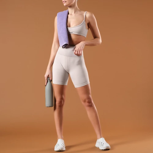 Off white top cycling shorts
