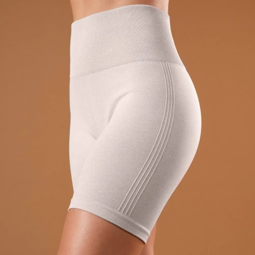 Speed High Waist Medium Shorts Off White Melange