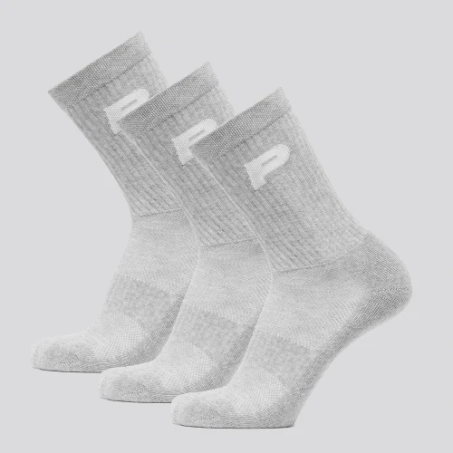 Mi-chaussettes fille beige/blanc/gris T27/30 TEX : le lot de 3