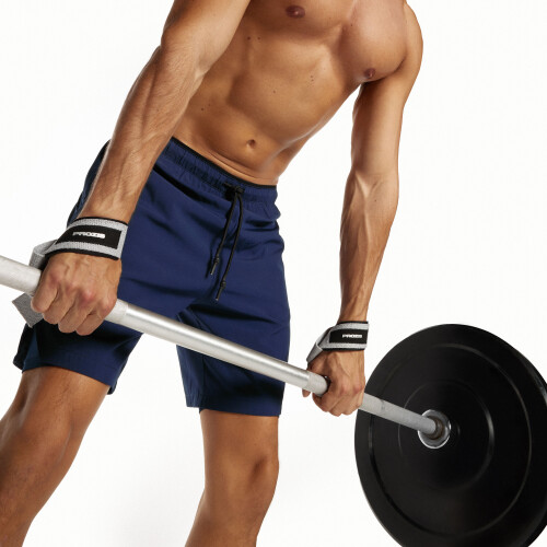 Cotton Weightlifting Straps 2.0 Pair (2) Gray Home Gym Prozis