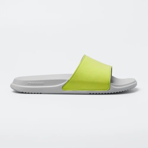 Staple NeoSuede Slides Light Gray Lime Green Footwear Prozis