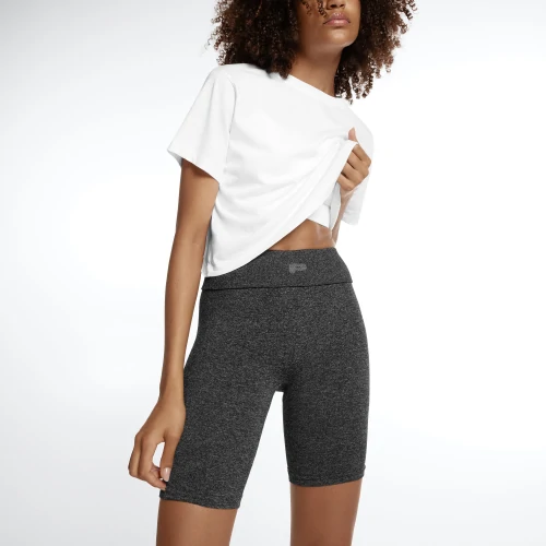 Alpine High Waist Cycling Shorts Dark Gray Melange