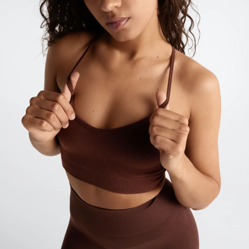 Brown sports hotsell bra