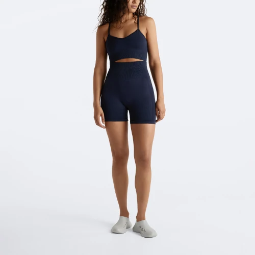 Peach Perfect High Waist Medium Shorts - Navy Blue - Performance ...