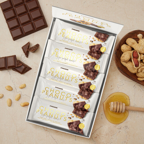 10 x Choco Peanuts Peanut & Milk Chocolate Bar 50 g Barres et