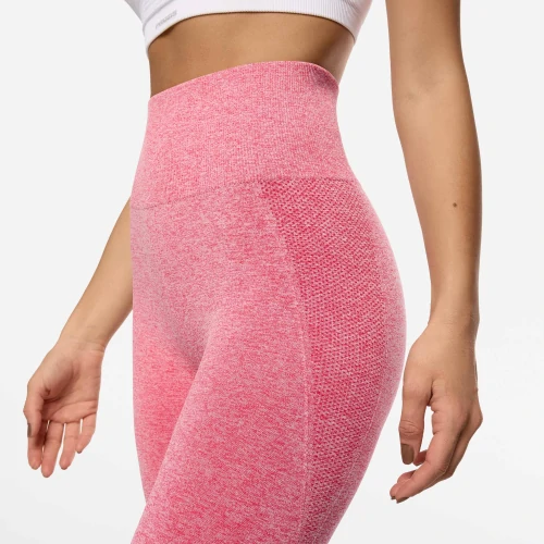 Bright pink high-waist leggings  A stand-out color - wild peach