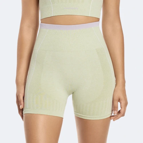 High waisted shorts green sale