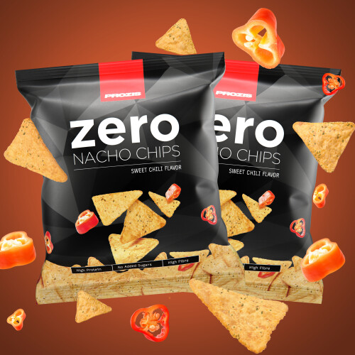 2 x Zero Protein Nacho Chips Sweet Chili 25 g Bars & Snacks On The