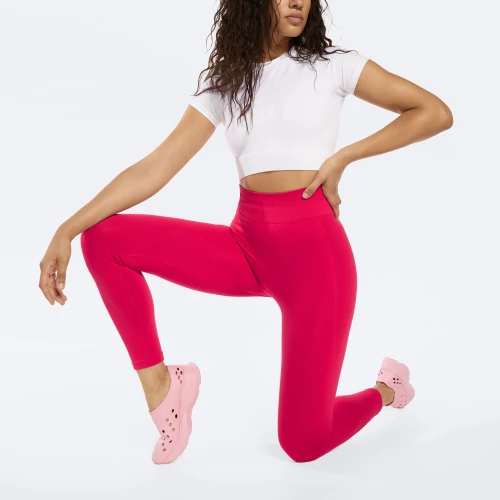 Contour Regular Waist Leggings - Fuchsia Pink - Clothing