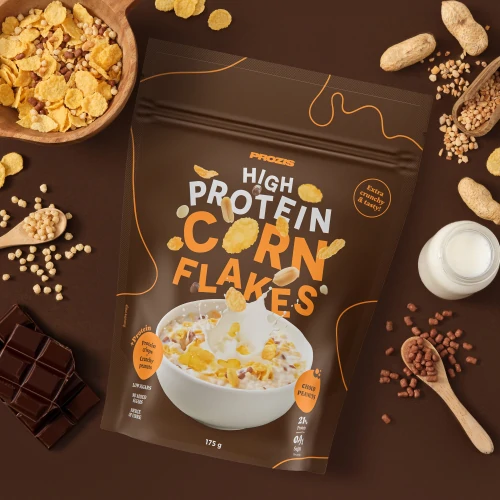 High Protein Corn Flakes ChocoPeanut 175 g Breakfast & Between