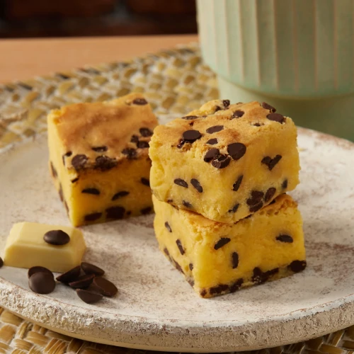 Miniblondie (6 ud) - Pepitas de chocolate negro - Panadería | Prozis