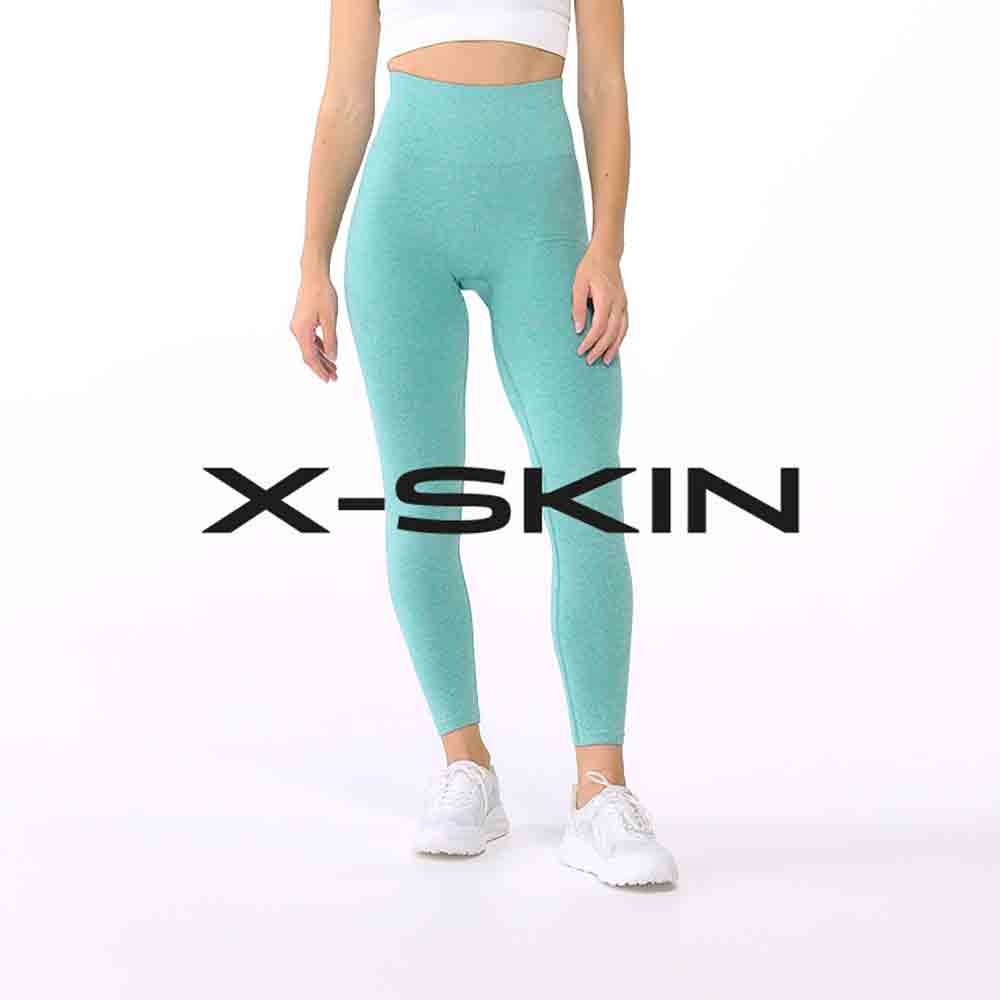 Prozis Leggings de Cintura Alta X-Skin Peach Perfect Neon Green Melange M