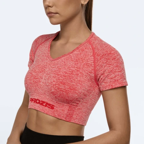 Cropped red t shirt clearance