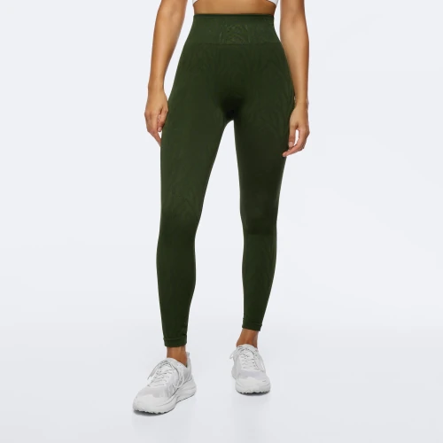 Free Spirit Medium Waist Leggings Dark Green