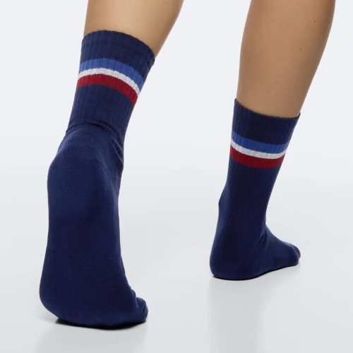 Navy blue athletic crew socks hotsell