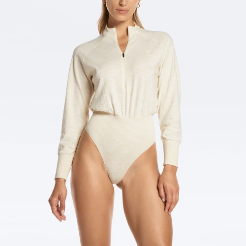 Maverick LS Bodysuit - Beige - Clothing