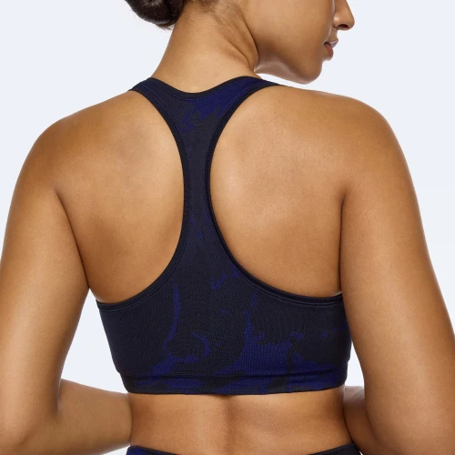 Active Marble Sports Bra - Black / Navy Blue - Clothing