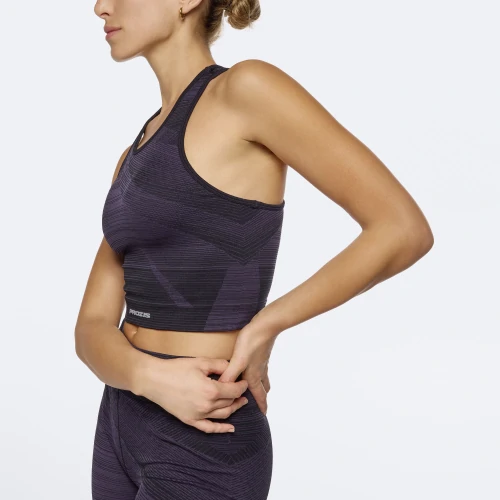 Something Nice Crop Top Black Dark Lilac Clothing Prozis