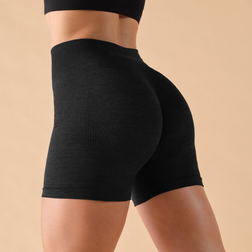 BFF Regular Waist Medium Shorts Black Melange Clothing Ranges Prozis