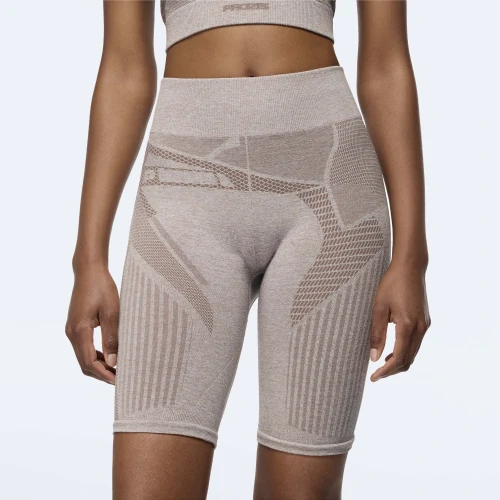 Nebula Regular Waist Cycling Shorts Beige Melange Clothing