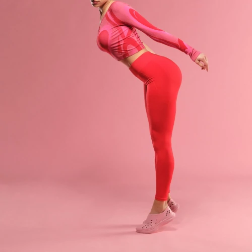NEW SHAPING CUT Peach Leggings Light Pastel Pink Orange Yellow Women Tights  Plus Size Activewear Fitness Gym Workout Apparel Sportswear 