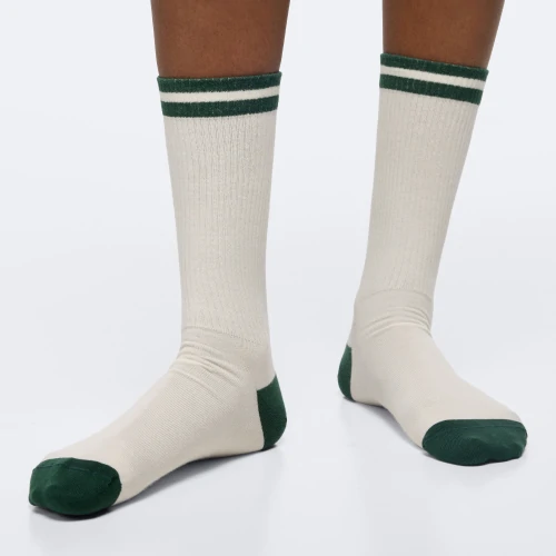 Bloom Crew Socks Off White Green Clothing Prozis