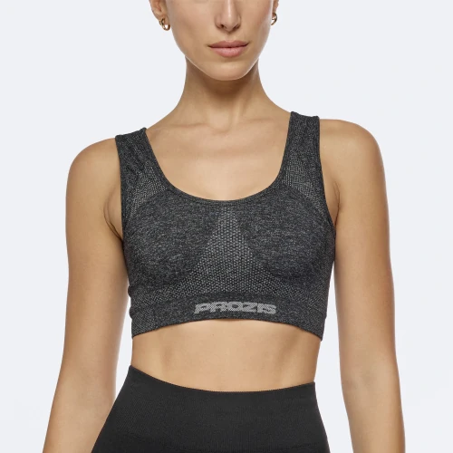 Contour Sports Bra Dark Gray Melange Clothing Prozis