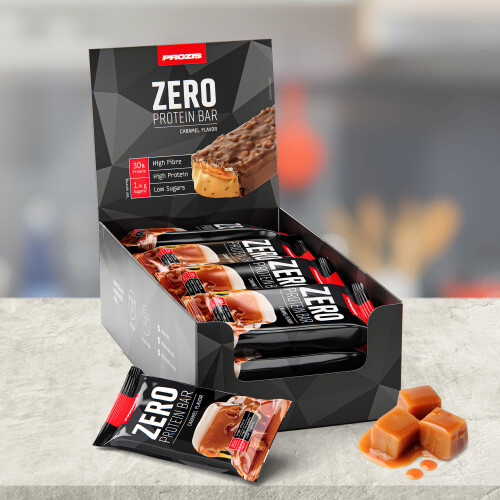 12 x Zero Protein Bar Low Sugars Bars & Snacks On The Go Prozis