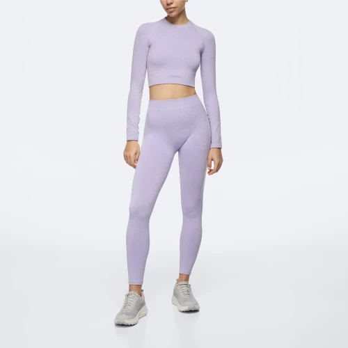 Purple crop leggings online
