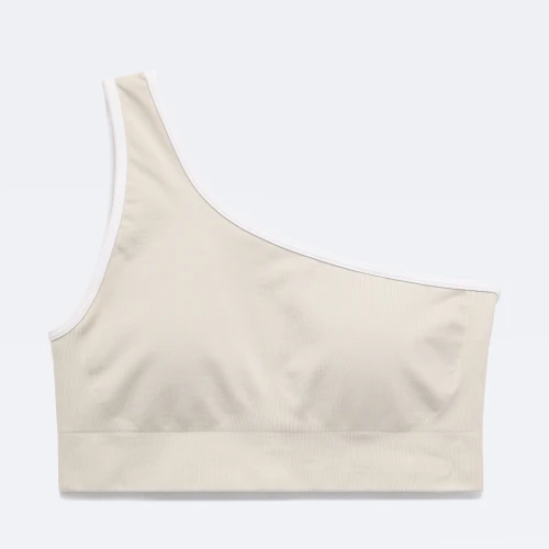 Ice Ice Baby NRG One Shoulder Sports Bra Off White Clothing Prozis
