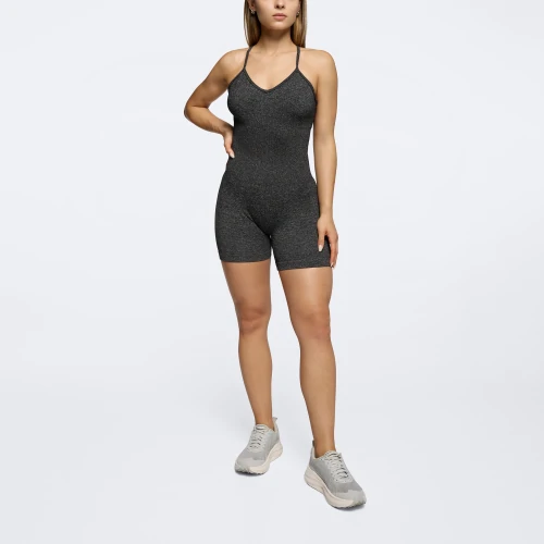 Contour Short Jumpsuit Dark Gray Melange Performance Sports Prozis
