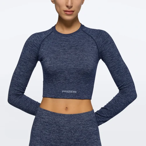 Top crop maniche lunghe cheap