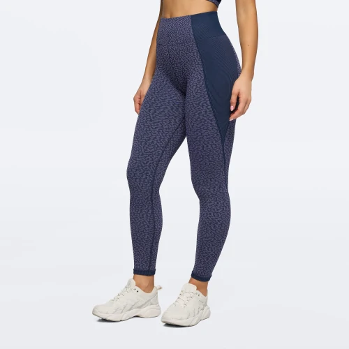 Maze Runner Medium Waist Leggings Navy Blue Dark Lilac Clothing Prozis