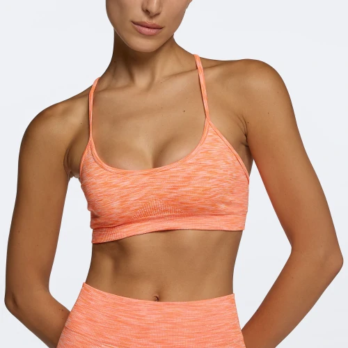 Neon orange sports bra online