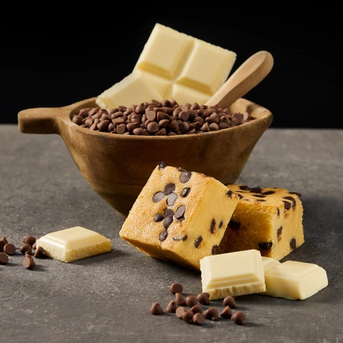 Mini Blondie Proteico (6 un) Pepitas de Chocolate Preto Padaria