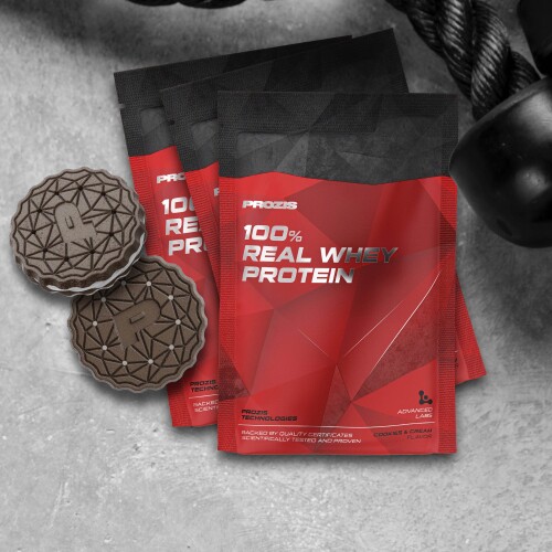 Prozìs Real Whey Protein 1000 gr, proteine whey, vari gusti a scelta (1000 gr, Brownie Cioccolato
