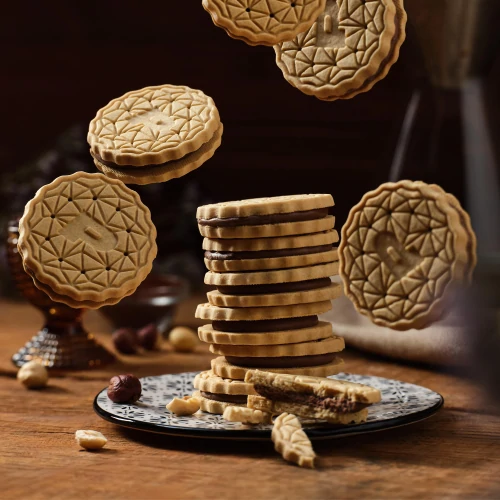 Double Creamy Protein Cookies 12 ct (Pack of 4) - Chocolate & Hazelnut Cream (8)