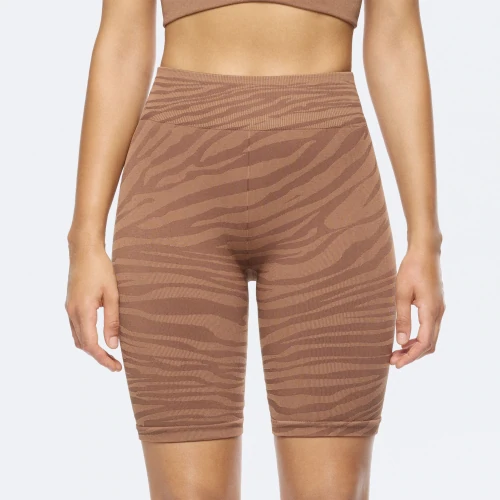 Workout Zebra Regular Waist Cycling Shorts (3)