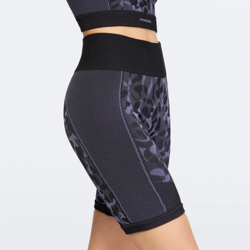 Special Unit Medium Waist Cycling Shorts Black Dark Lilac