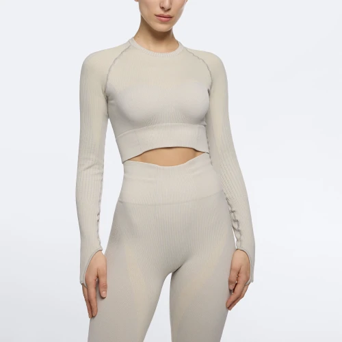 Power Peach Girls LS Crop Top (3)