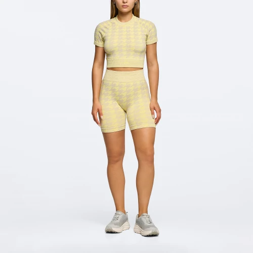 Crop T-Shirt Houndstooth Harmony (5)