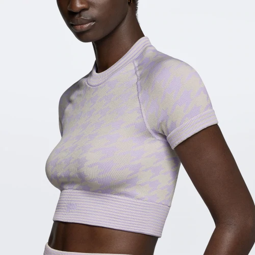 Houndstooth Harmony Crop T-Shirt (2)