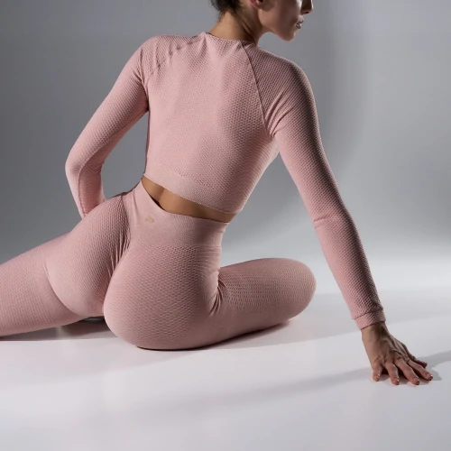 Crop Top à Manches Longues Peach Perfect FX Glitter (4)