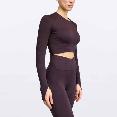 Power Peach Girls Langarm-Crop Top (2)