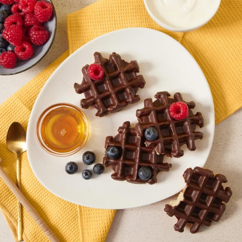Sugars-Free Waffles (6 units) - Chocolate Covered (5)