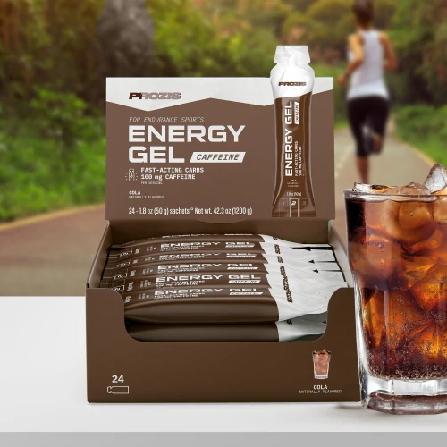 24 x Energy Gel + Caffeine 1.8oz - Build Muscle | Prozis