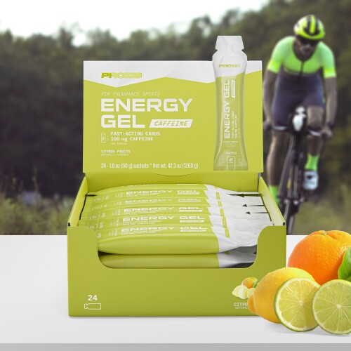 24 x Energy Gel + Caffeine 1.8oz - Build Muscle | Prozis
