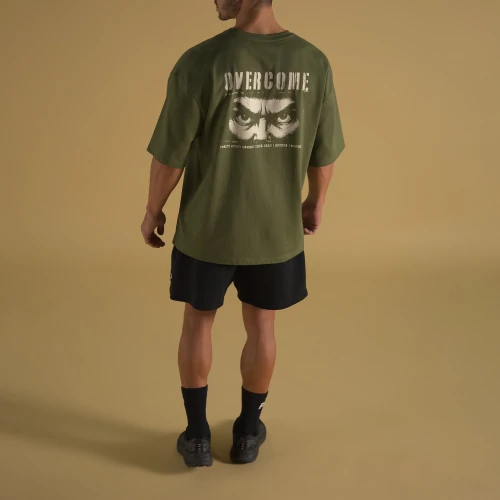 T-Shirt Oversized Army Overcome  (4)